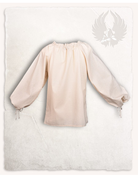 Chemisier médiéval en coton blanc...