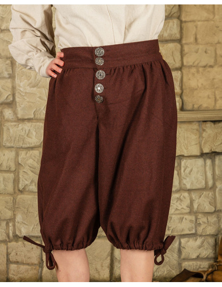 Pantalon capri en laine Tilly, marron