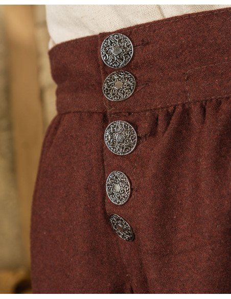 Pantalon capri en laine Tilly, marron