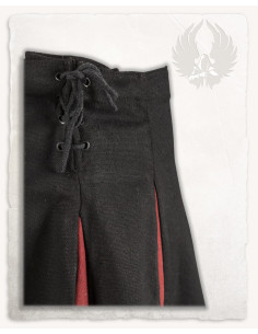 Jupe médiévale bicolore modèle Isabell (noir-bordeaux) 2