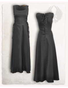 Robe médiévale modèle Uma, couleur noire