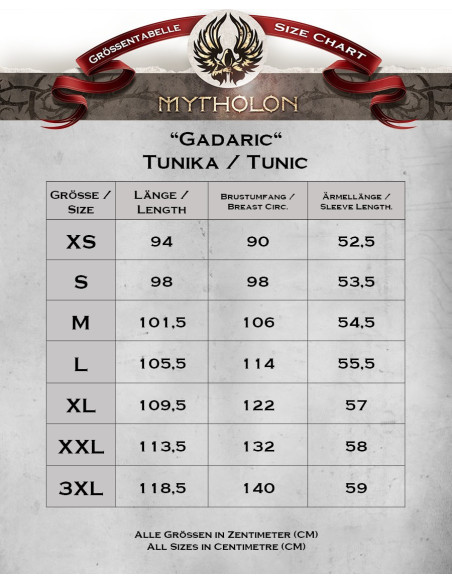 Tunique médiévale en coton bleu...