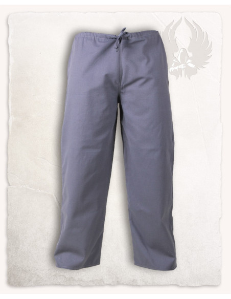 Pantalon médiéval en coton gris...