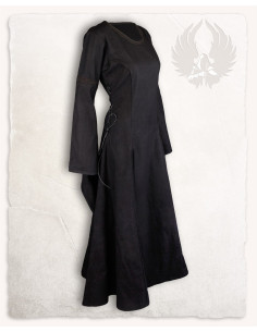Robe médiévale de dame Leonora, coton noir