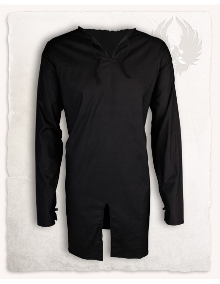 Tunique médiévale en coton noir...