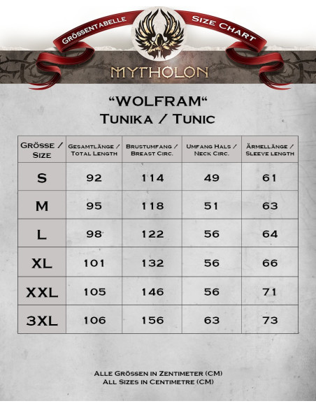 Tunique médiévale en coton noir...