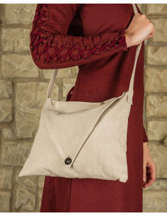 Sac à bandoulière médiéval modèle Helbig, couleur crème