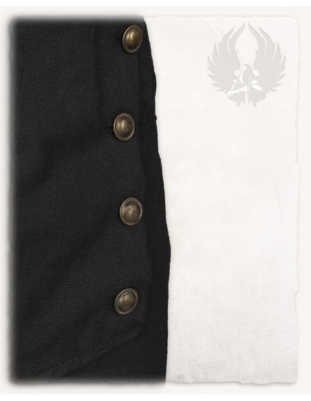 Pantalon pirate en coton noir modèle...