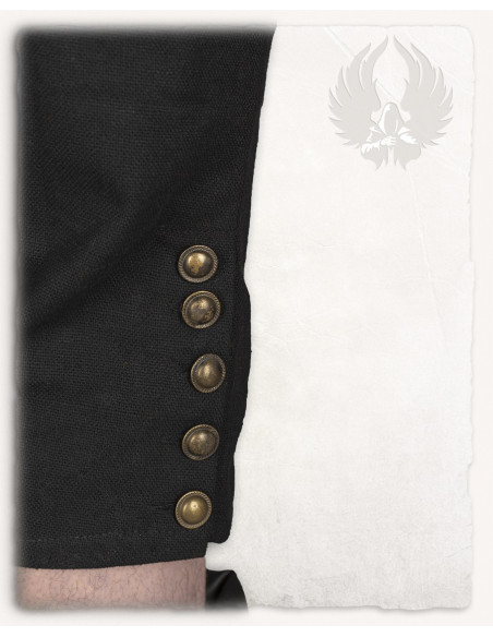 Pantalon pirate en coton noir modèle...