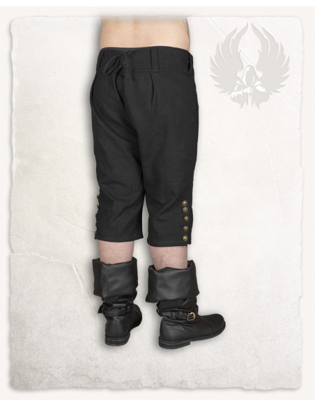 Pantalon pirate en coton noir modèle...