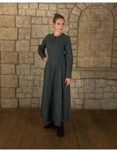 Robe médiévale modèle Jovina, couleur verte