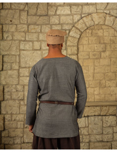 Tunique viking motif chevrons modèle Tronde, grise 2
