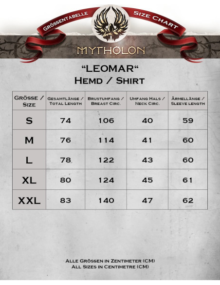 Chemise médiévale noire en coton...