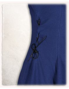 Robe médiévale en coton premium modèle Lenora, bleu 2