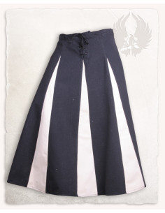 Jupe médiévale bicolore modèle Isabell (noir-crème) 2