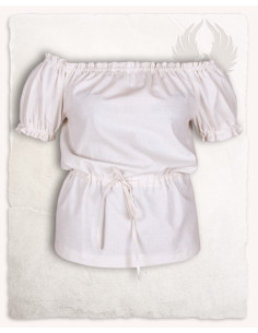 Chemisier médiéval couleur crème modèle Carmen 2