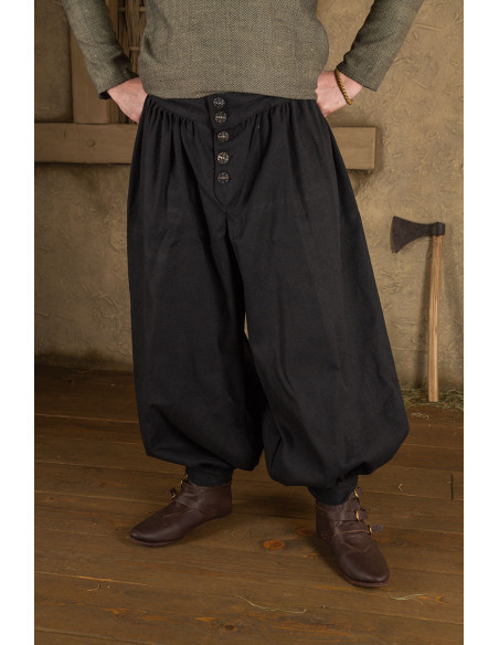 Pantalon large modèle Ataman - noir