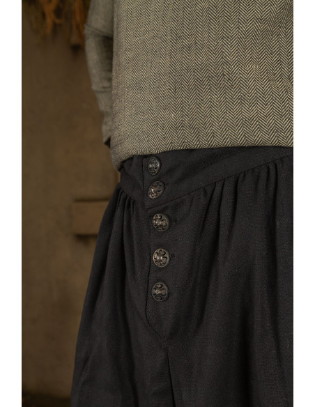 Pantalon large modèle Ataman - noir