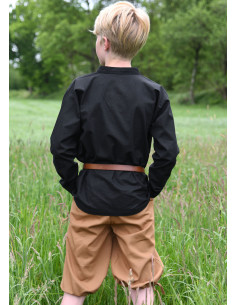 Pantacourt à lacets garçon modèle Jonte marron clair 2