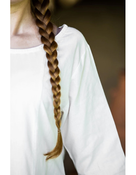 Longue tunique blanche naturelle pour...