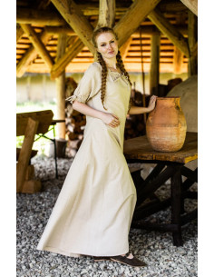 Robe médiévale modèle Melisande, couleur chanvre 2