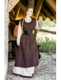 Robe médiévale modèle Gerda, marron foncé