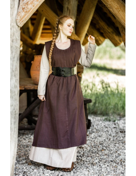 Robe médiévale modèle Gerda, marron...