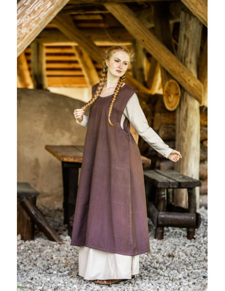 Robe médiévale modèle Gerda, marron...