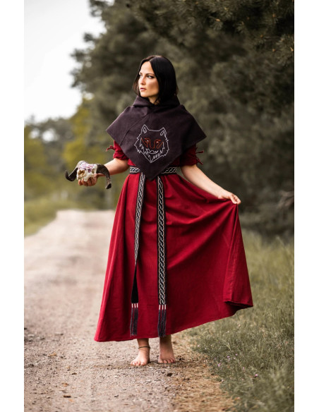 Gugel viking tête brune loup modèle...