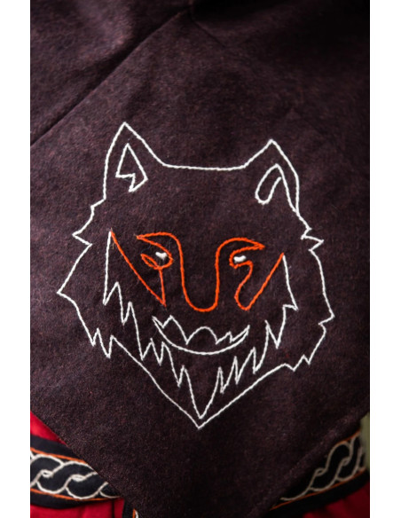 Gugel viking tête brune loup modèle...