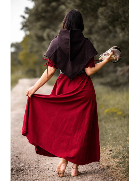 Gugel viking tête brune loup modèle...