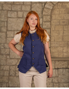 Gilet pirate Fletcher couleur bleu