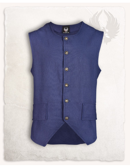 Gilet pirate Fletcher couleur bleu