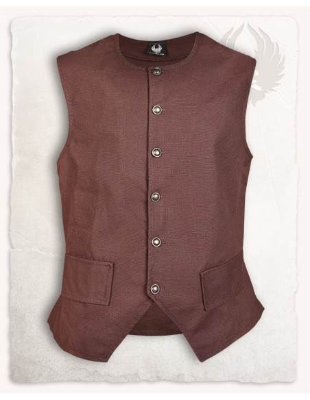 Gilet pirate Fletcher marron