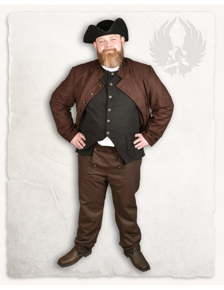 Gilet pirate Fletcher marron
