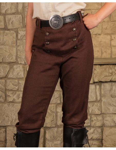 Pantalon médiéval de couleur marron...