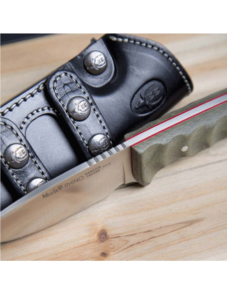 Couteau Muela Rhino micarta vert