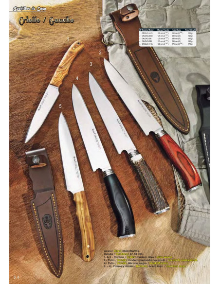 Couteau de chasse Criollo, bois...