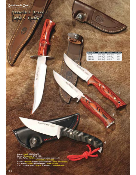 Couteau de chasse Braco, bois de corail