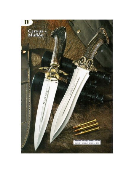 Couteau Cervus manche corne de cerf