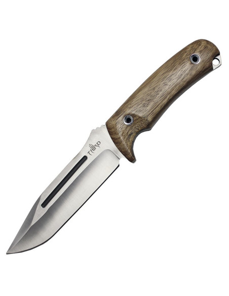 Troisième couteau de chasse, manche en zebrano