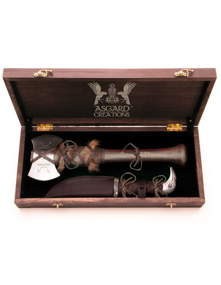 Ensemble hache et couteau viking avec...