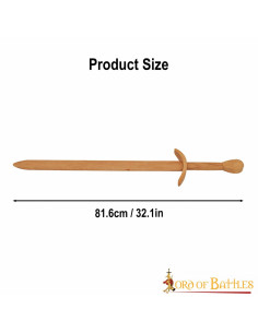 Épée médiévale en bois pour les pratiques (81,6 cm.) 2