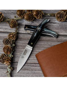 Couteau de chasse Cudeman, manche en corne de taureau