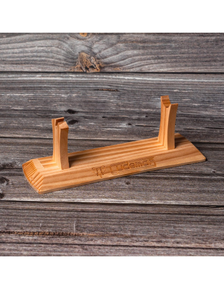 Socle en bois pour 1 couteau ou rasoir