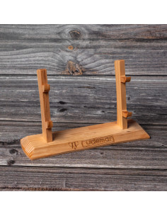 Base en bois pour 2 couteaux