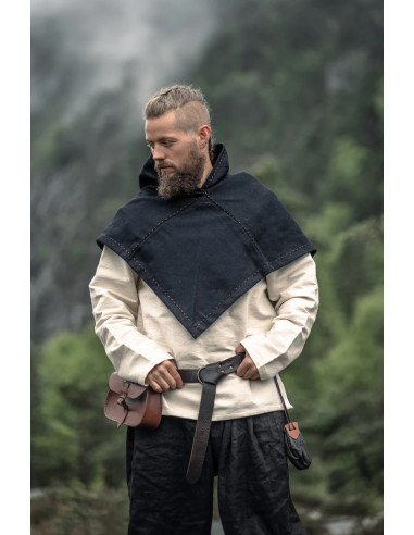 Viking Gugel modèle Halfdan, couleur noire