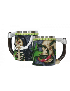 Mug fantaisie en résine modèle Serpent et Crâne