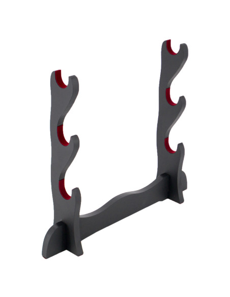 Support de bureau pour 3 katanas