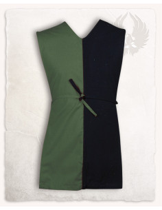 Tabard médiéval pour enfant, modèle Félix, noir-vert